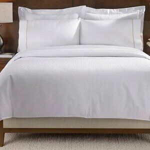 2PC WESTIN Hotels Deluxe Heavenly Pillow Cases Set 29"x21" W/Silver Taupe Piping